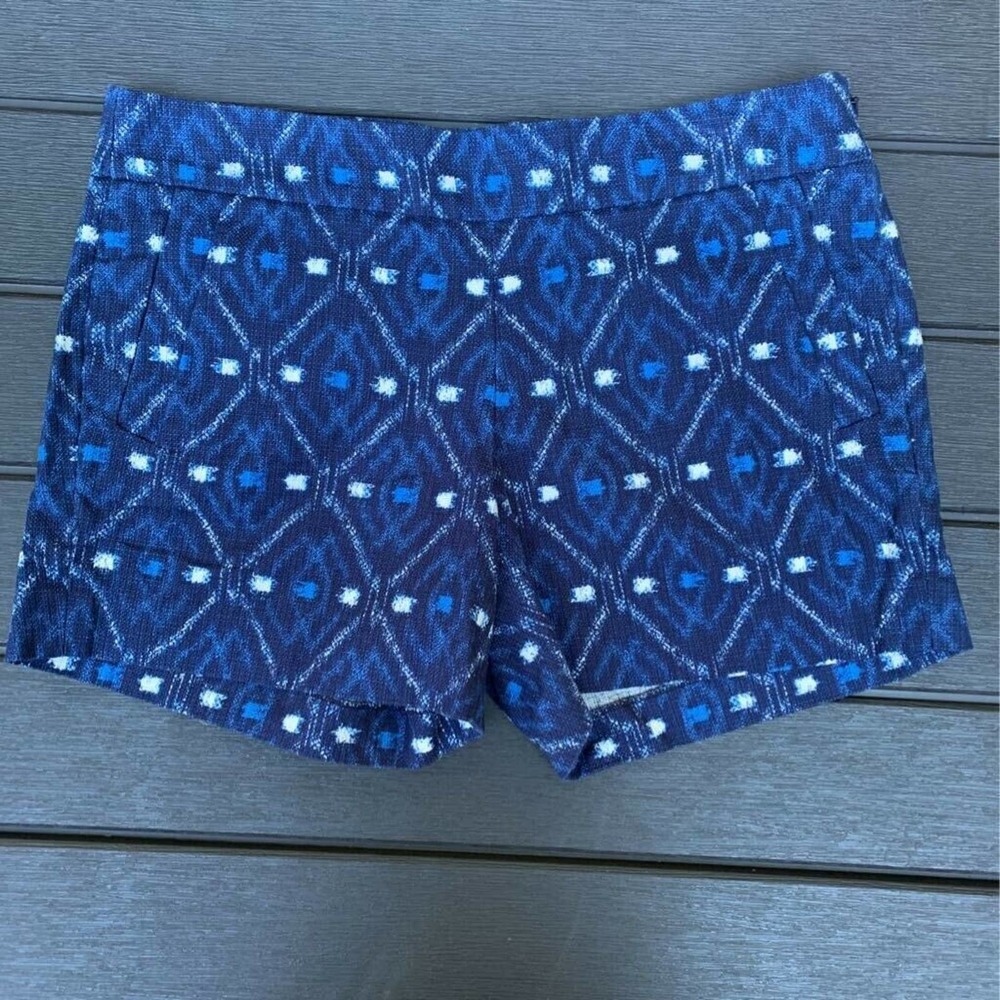 J. Crew Blue Patterned Jean Shorts